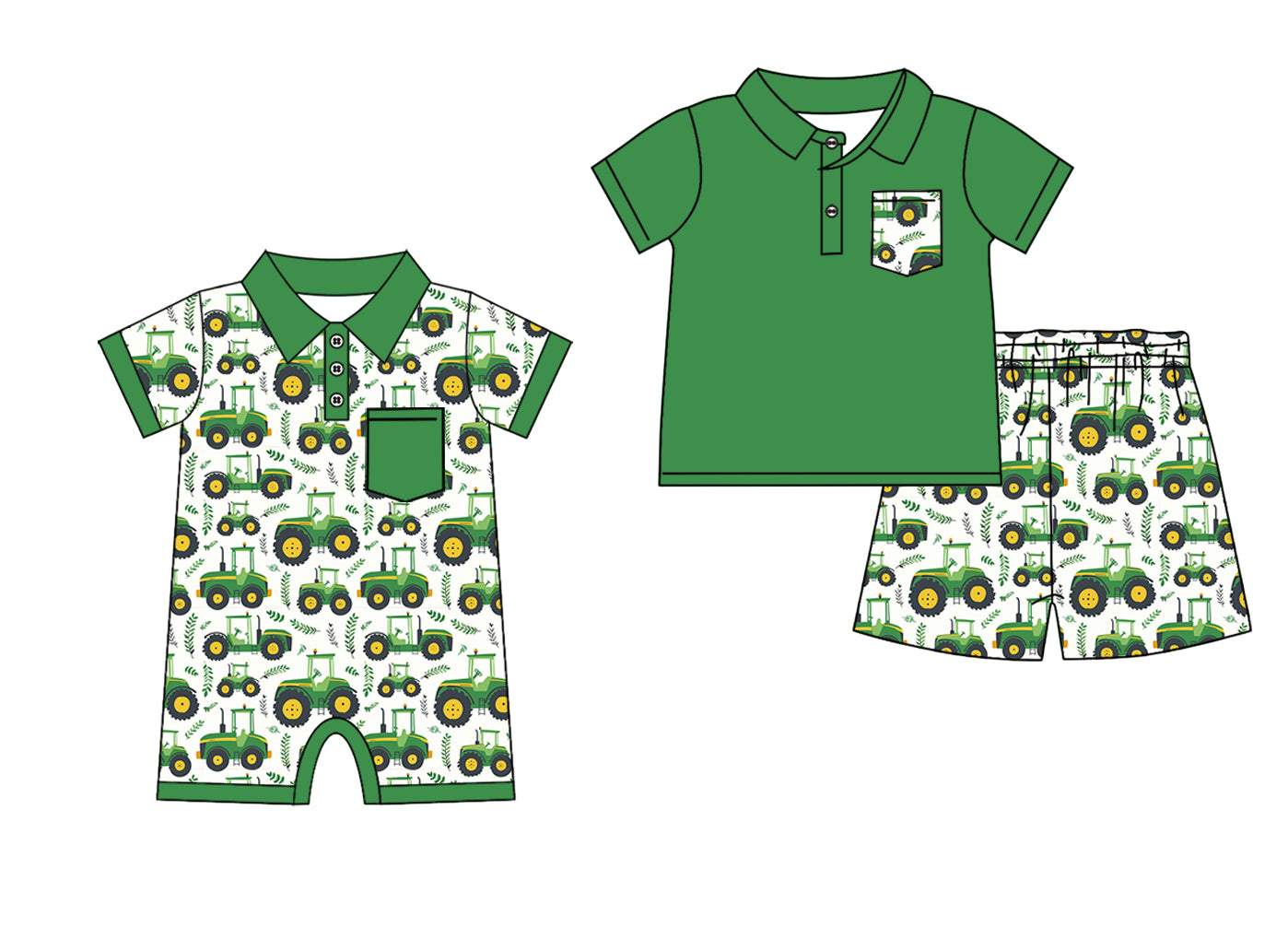 25.11.17 custom each style moq 5 eta 6-8 week Sibling Sister green baby boy short sleeve shorts sets and boy rompers match family design