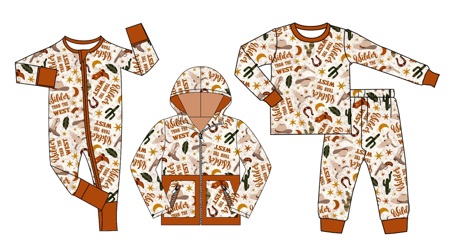 25.8.20 custom each style moq 5eta 4-6week Sibling Sisters wild boots baby boy long sleeve pants sets and romper and top match family design