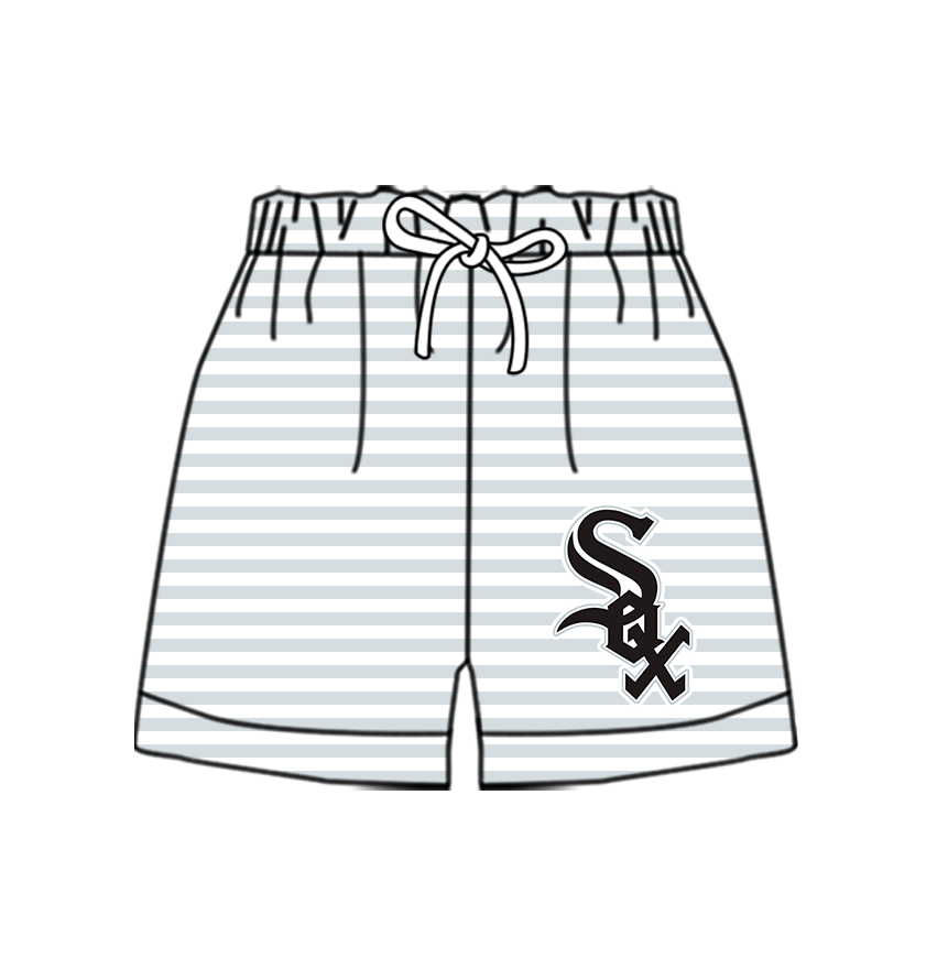 Custom moq 5 mix size milk silk summer teams Baby Striped Drawstring Shorts for Children Elastic Waist Kids Summer Shorts