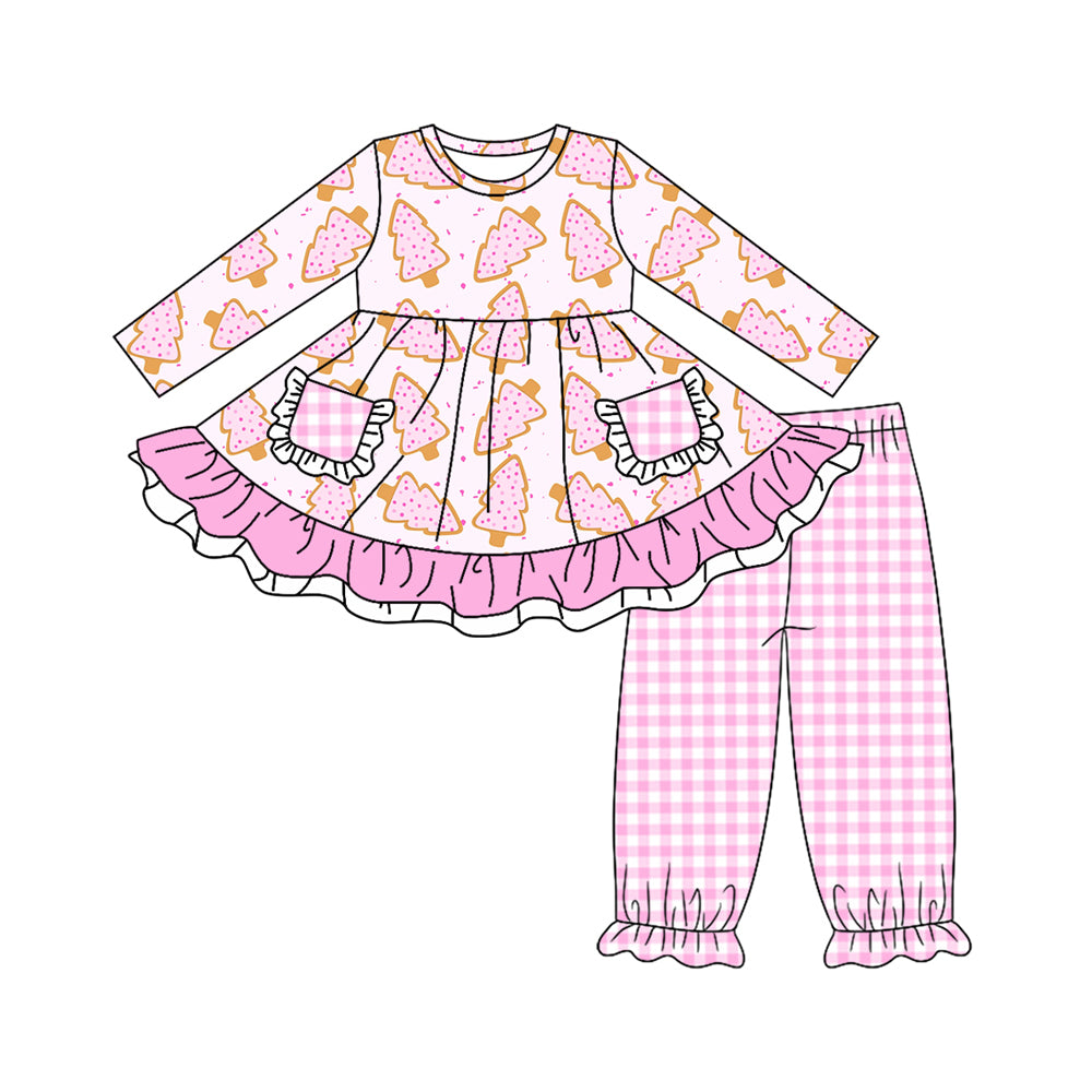 5.23 custom each style moq 5eta 4-5week Sibling Sister Christmas pink girls outfits dress and baby romper match family design