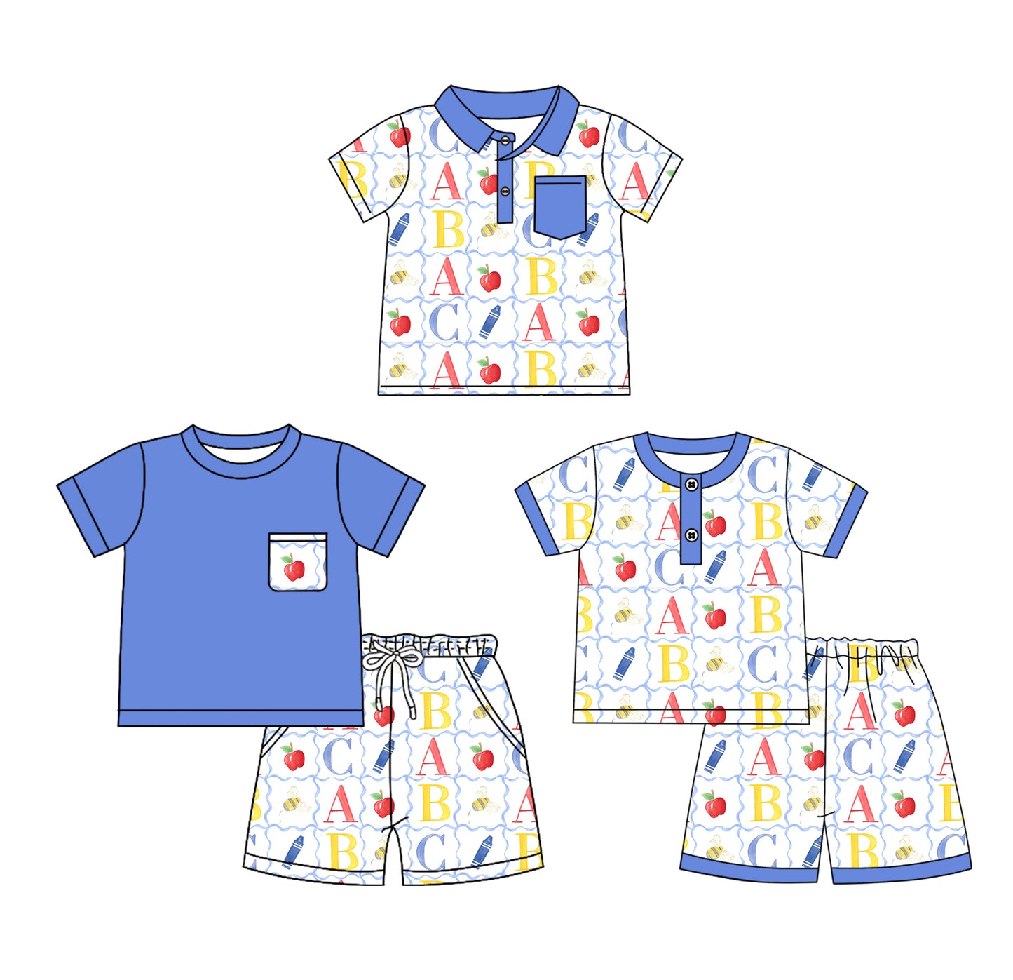 2.20 custom each style moq 5eta 4-6week Sibling Sister ABC baby girl sets 1 and sets 2 and top match family design