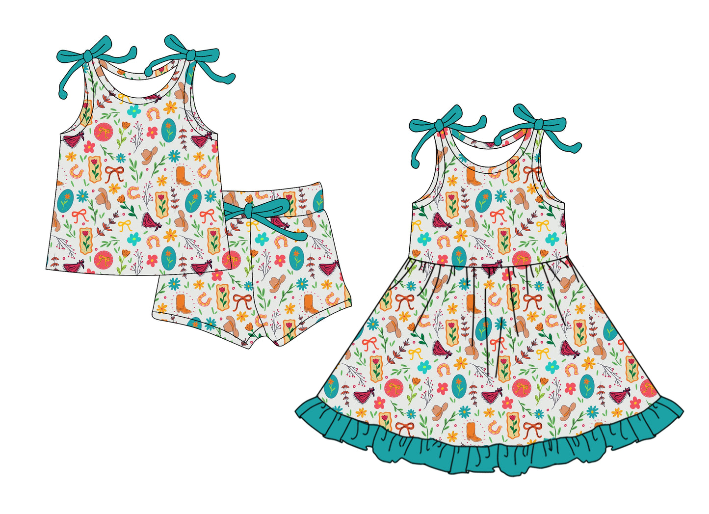 26.1.19 custom each style moq 5 eta 6-8week Sibling Sister boot hat bow baby short sleeve shorts sets and dress match design
