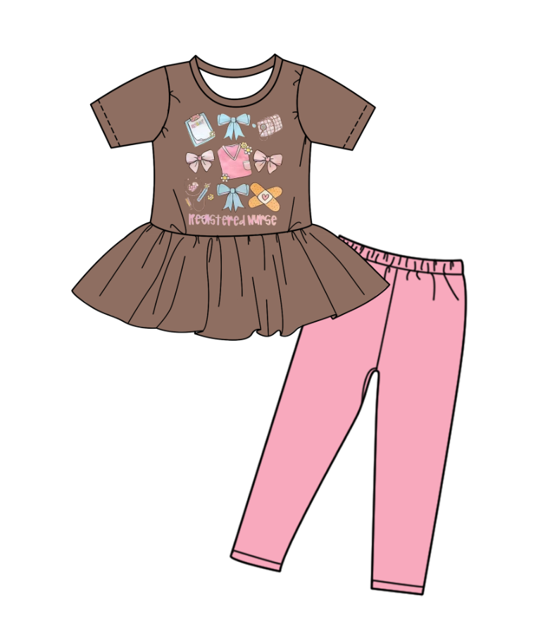 Custom moq 5 each style eta 6-7weeks baby girl clothes bow short sleeve pants sets-25.8.26