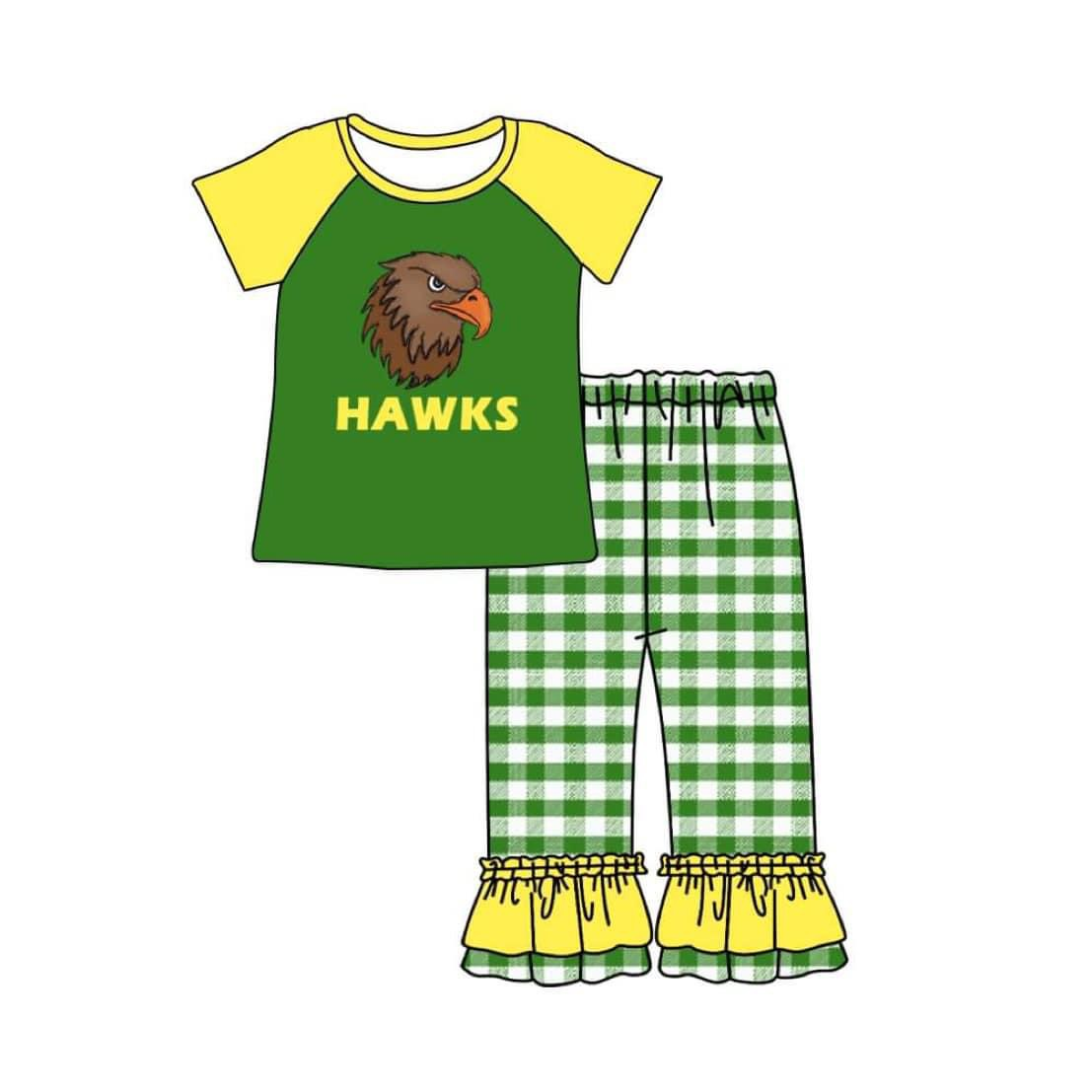 Deadline April 26 HAWKS green yellow girls sets