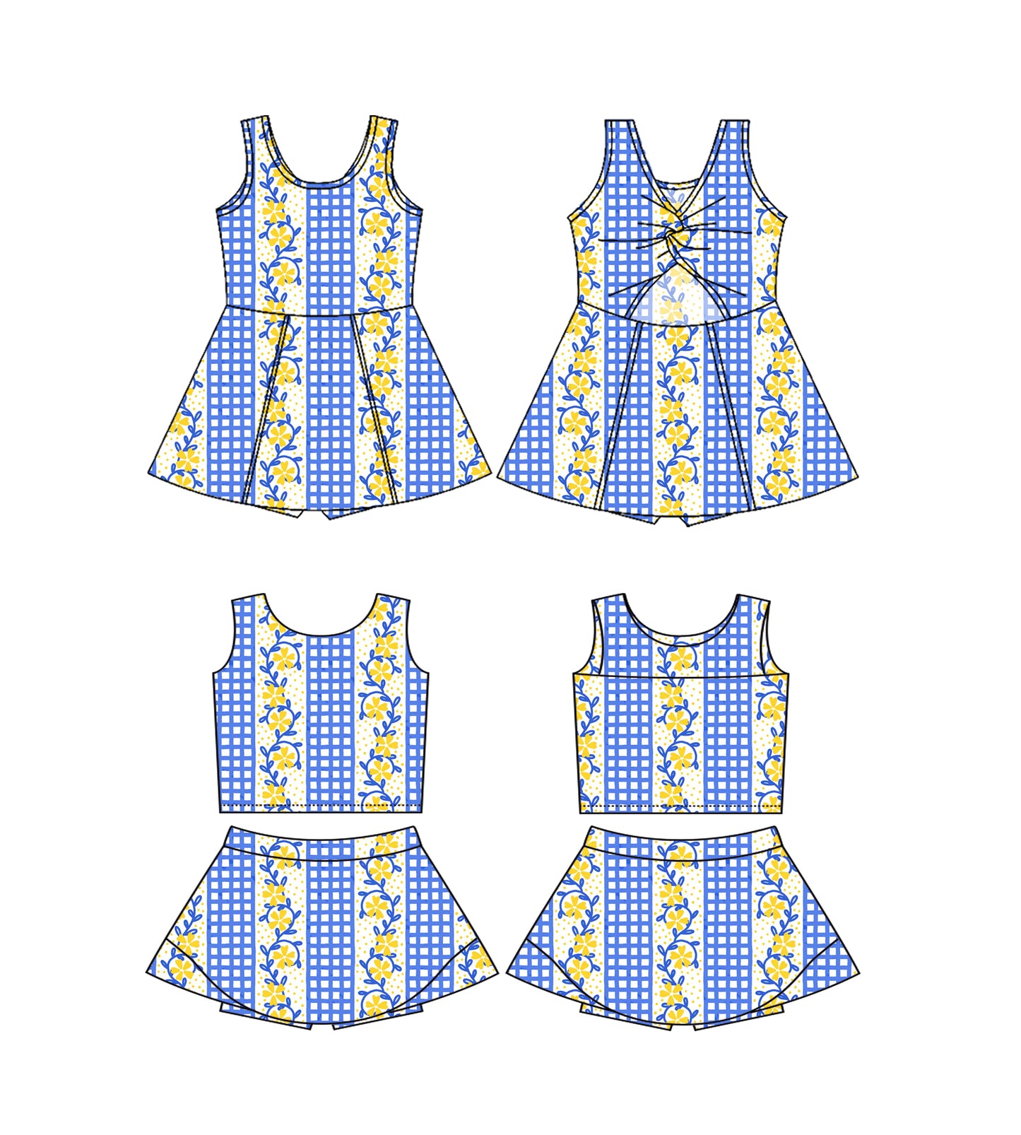 4.2 custom each style moq 5eta 4-6week Sibling Sister floral baby girls clothes Short sleeve yoga dress 1 and dress 2 match family design