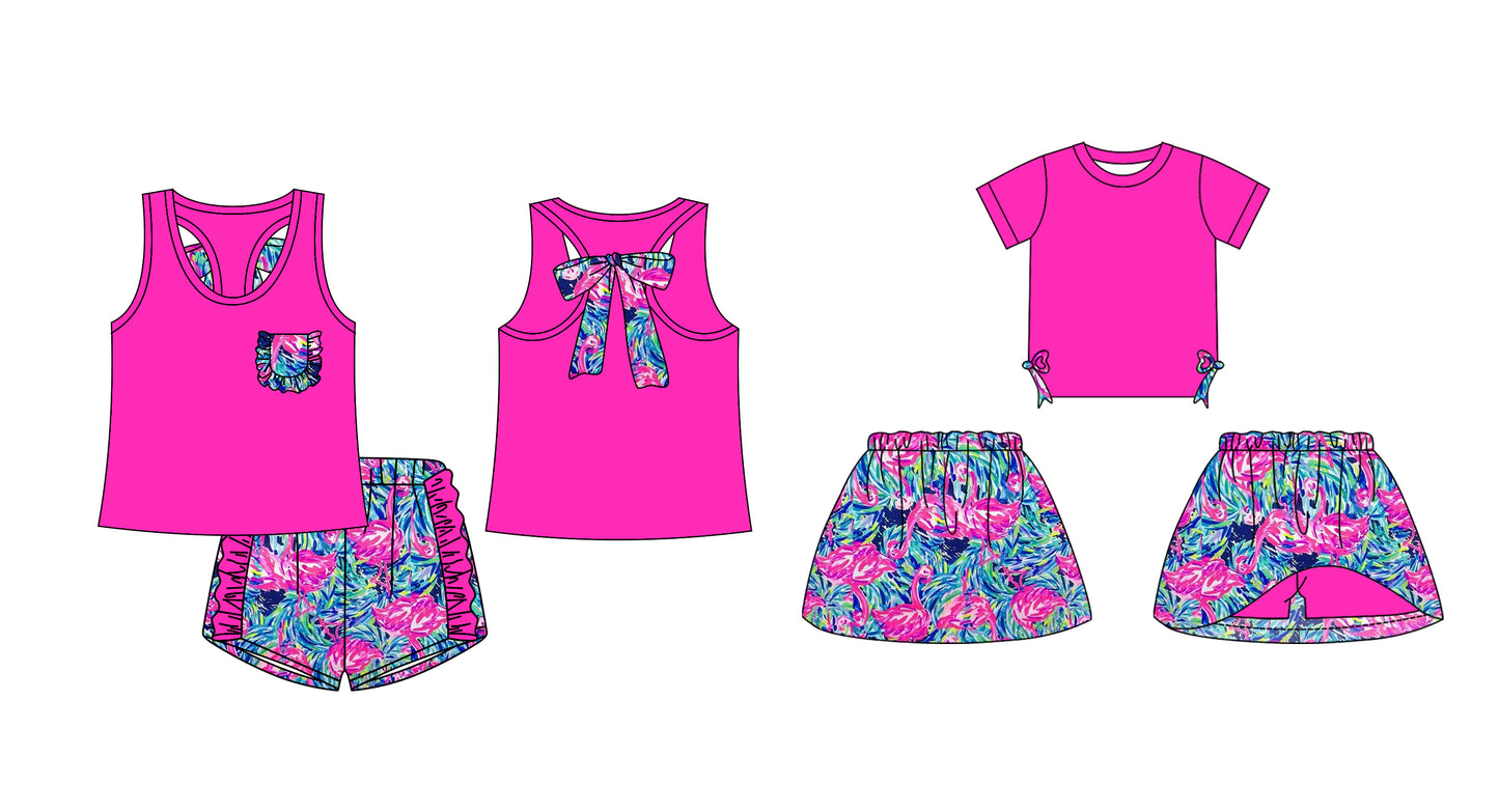 12.14 custom each style moq 5eta 4-6week Sibling Sister pattern baby girl short sleeve shorts sets and dresses match design