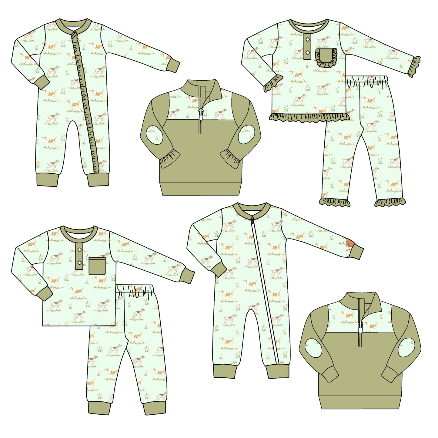 25.5.19 custom each style moq 5eta 4-6week Sibling Sisters baby girl long sleeve pants sets 1 and sets 2 and romper 1 and romper 2 and top 1 and top 2 match family design