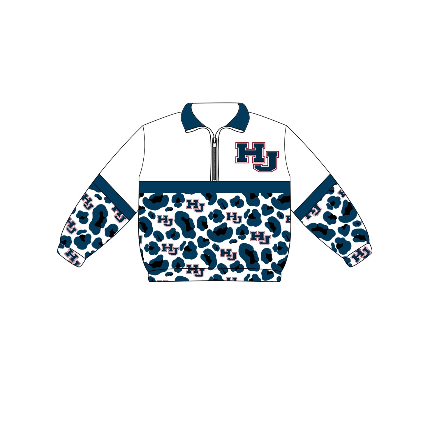 Custom moq 5 mix size milk silk summer teams Adult And Kids Leopard Print Long Sleeve Zip Pullovers Tops