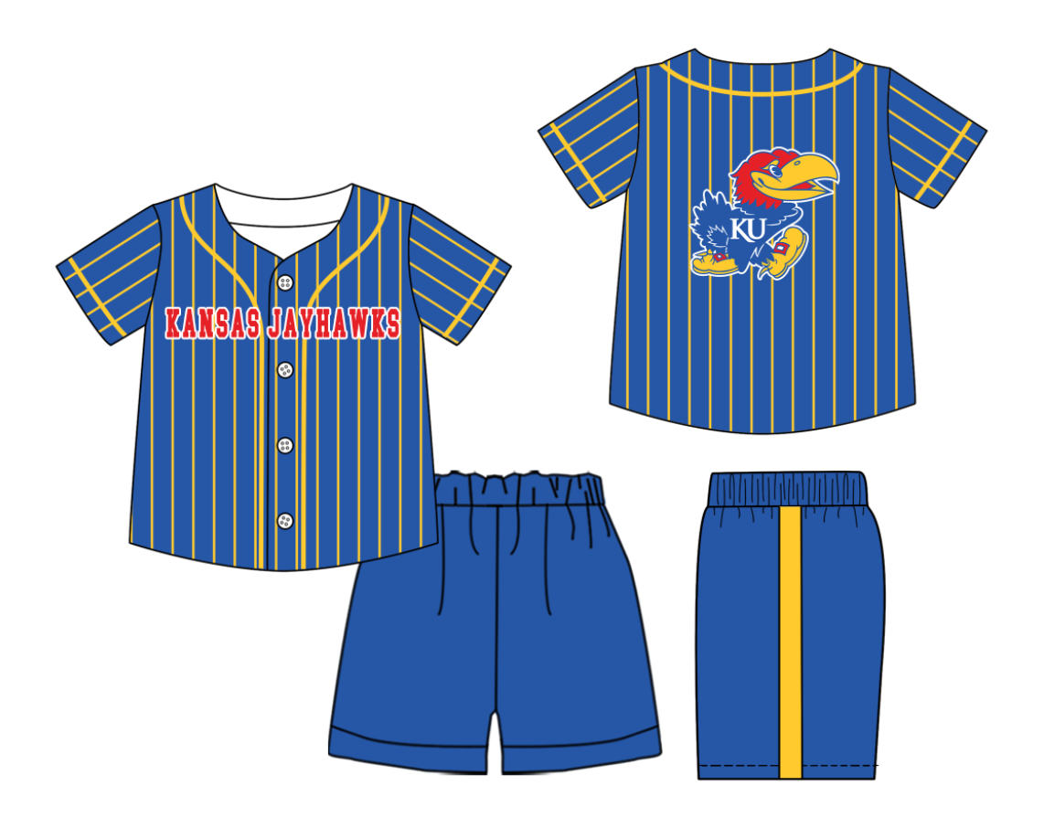 Custom moq 3 or 5 mix size milk silk summer teams baby boy clothes blue short sleeve shorts sets-26.1.20