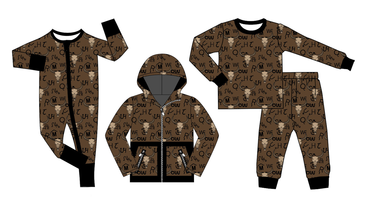 25.8.20 custom each style moq 5eta 4-6week Sibling Sisters cow head baby boy long sleeve pants sets and romper and top match family design