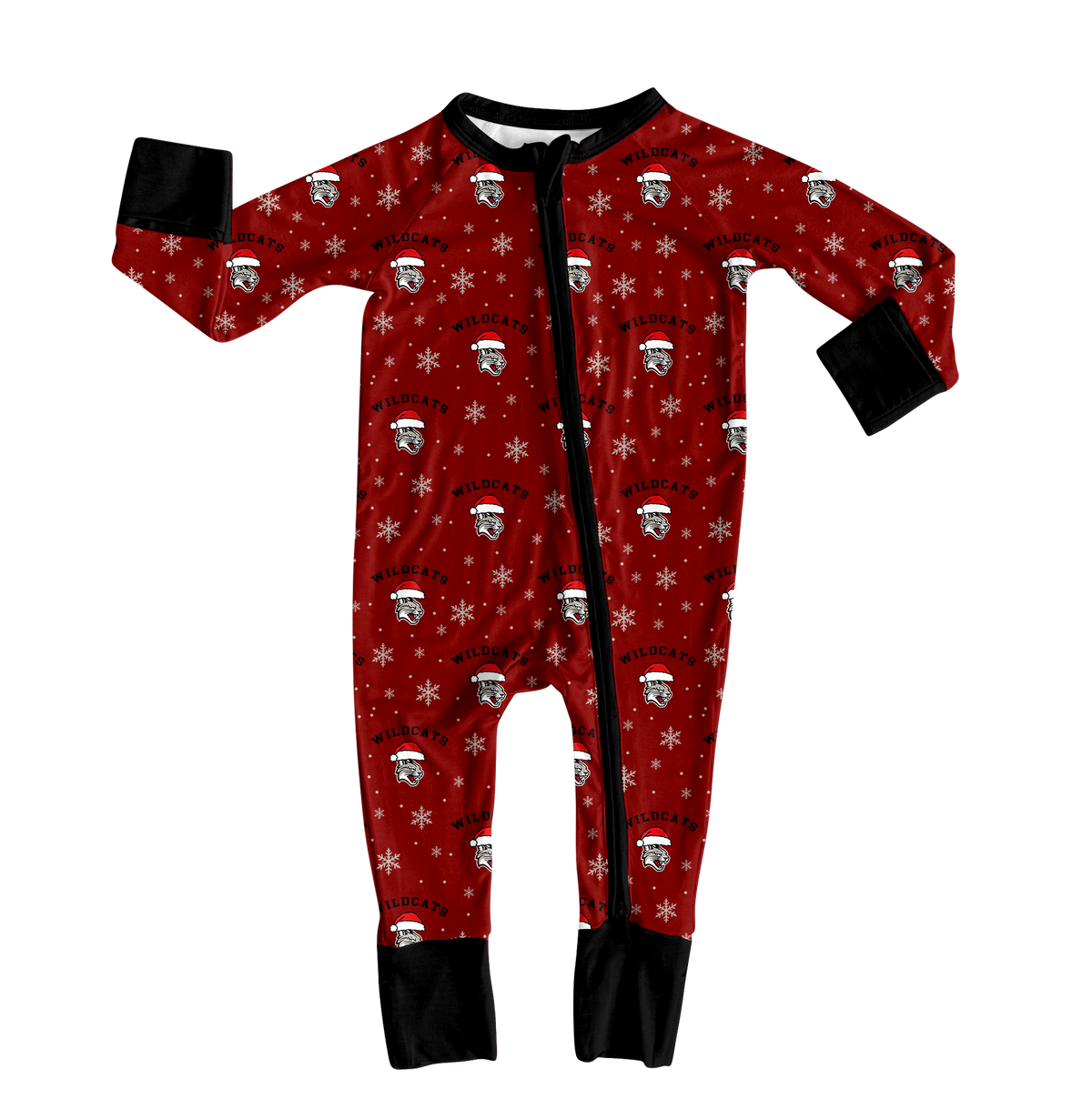 custom moq 5 mix size MSD082401 Baby Kids Christmas Letter Print Long Sleeve Zip Up Holiday Team Romper