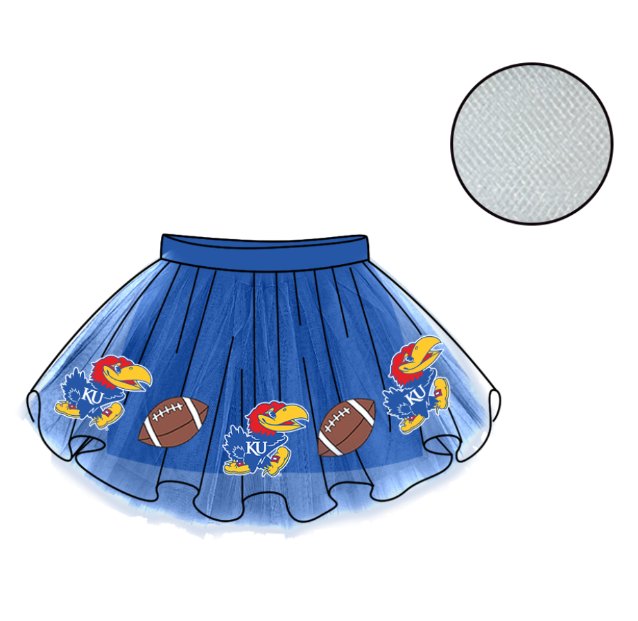 Custom moq 5 mix size milk silk summer teams Baby Girl's Blue Mesh Skirt Summer Outfit Team Clothing