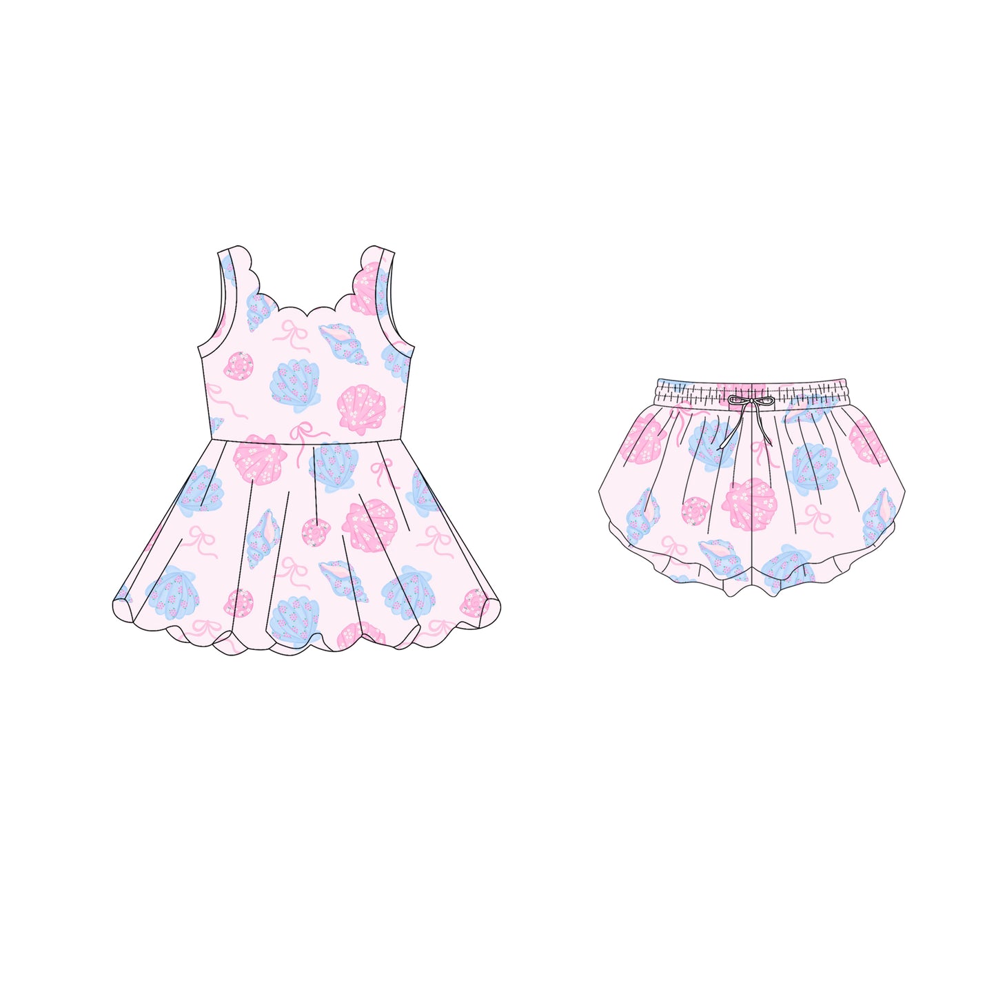 4.15 custom each style moq 5eta 4-6week Sibling Sister bow baby girls clothes Short sleeve yoga dress and shorts match family design