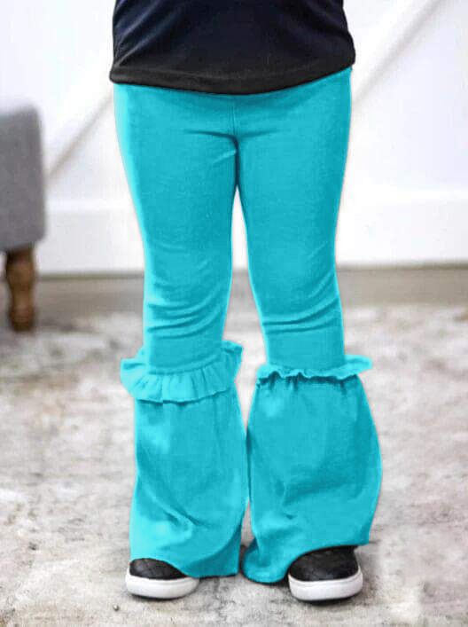 Girls green long pants milk silk moq 5