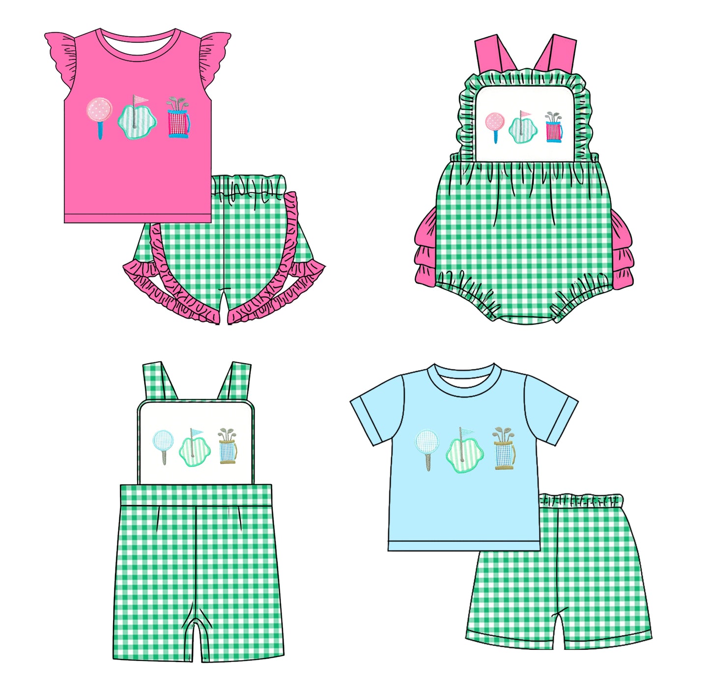 25.12.30 custom each style moq 5 eta 6-8week Sibling Sister bow baby short sleeve shorts sets 2 and romper 2 match design
