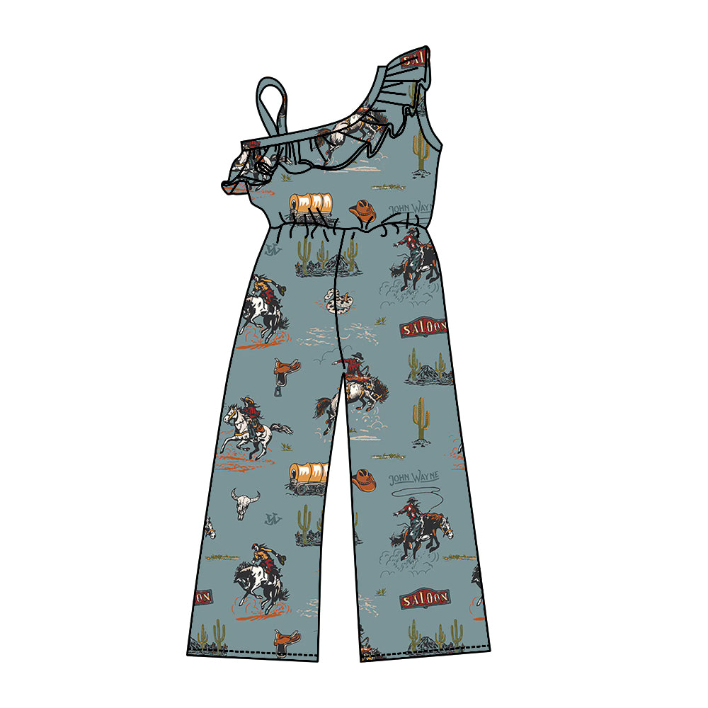 8.27 custom each style moq 5eta 4-6week baby girls clothes riding horse long sleeve baby girls jumpsuit