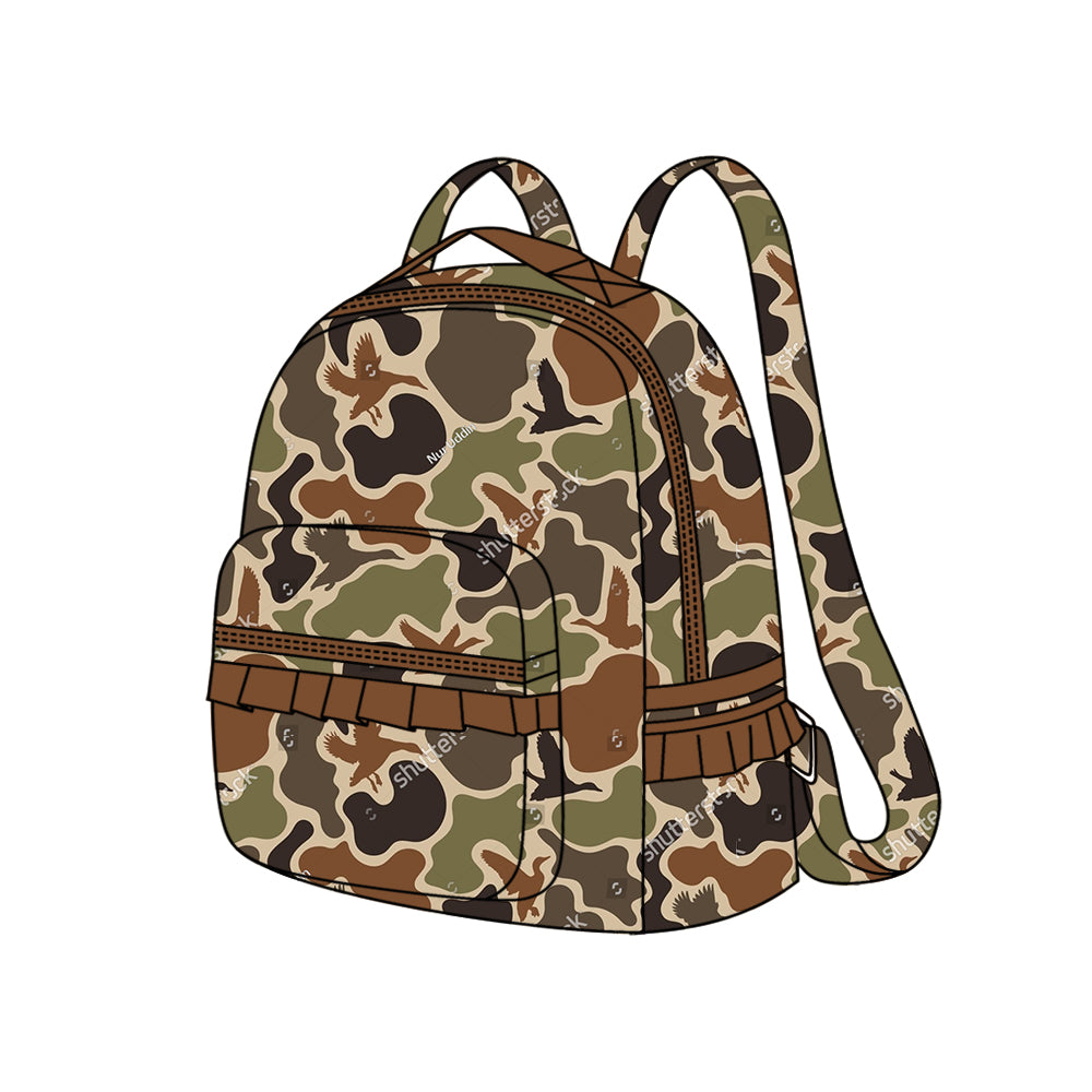 6.21 custom each style moq 5 eta 4-6weeks baby kids camouflage fashion backpack