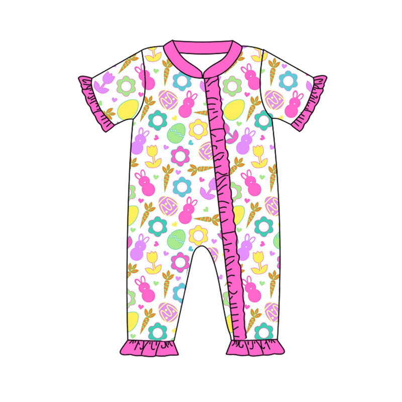10.3 custom each style moq 5eta 4-6week Sibling Sister easter rose red baby girl sets and dress and rompers match family design