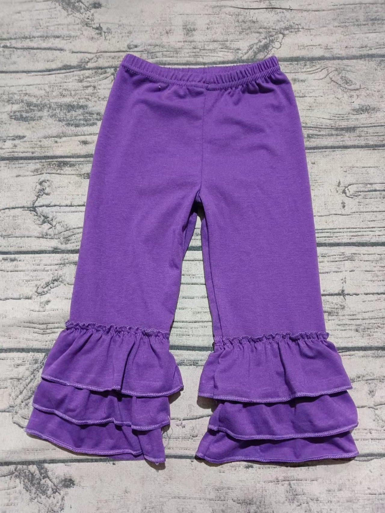 Custom moq 3 eta 6-7weeks baby girl clothes purple lace long Pants