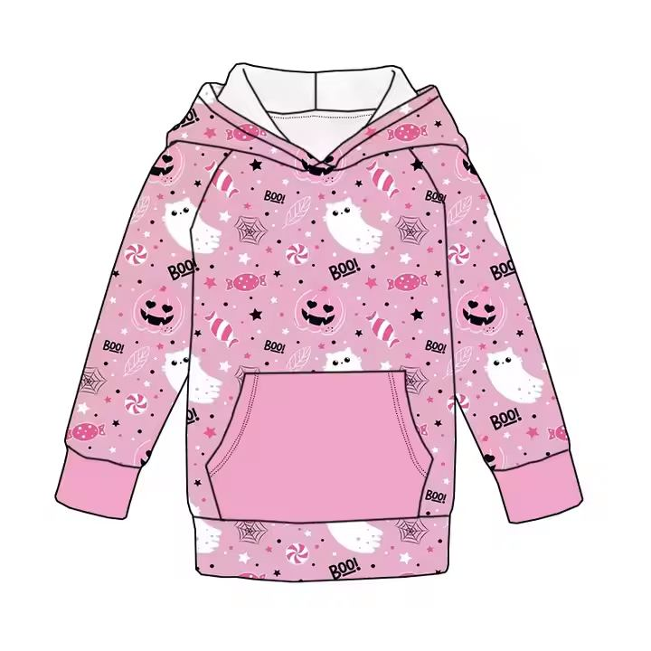Custom moq 5 each style eta 6-7weeks baby girl clothes pink hooded long sleeve top-25.8.2