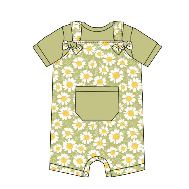 Custom moq 5 each style eta 6-7weeks baby girl clothes short sleeve romper 6-25.7.28