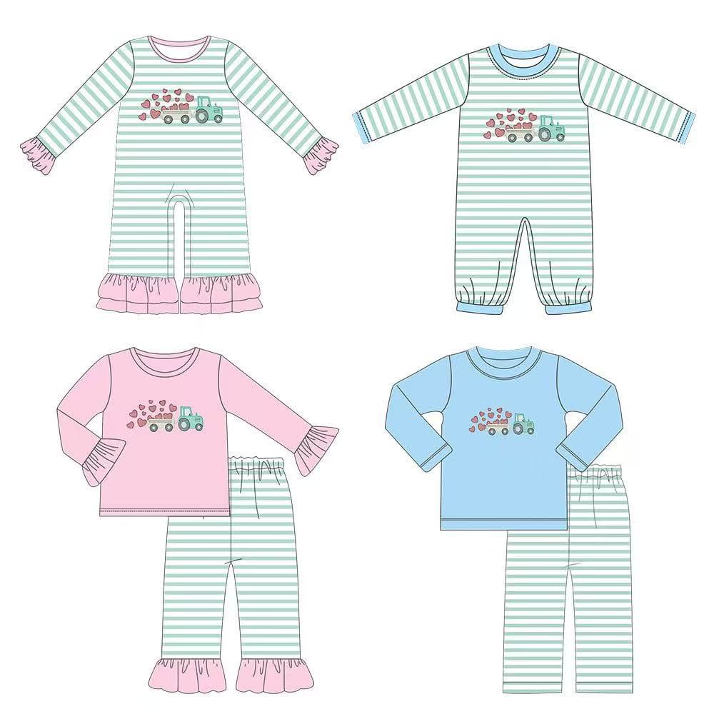 Custom moq 5 each style eta 6-7weeks baby girl clothes long sleeve pants set 2 and rompers 2-25.8.9