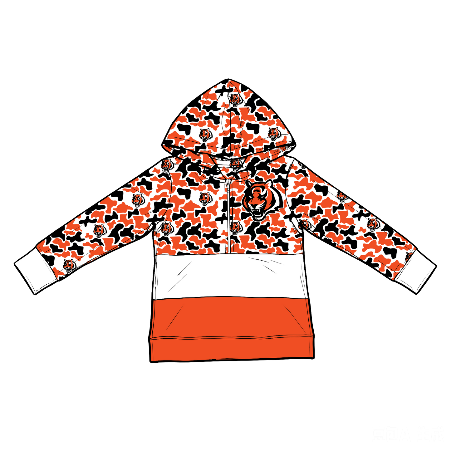 custom moq 5 mix size XY062502 Baby Kids Camouflage Long Sleeve Hooded Sweatshirt Top