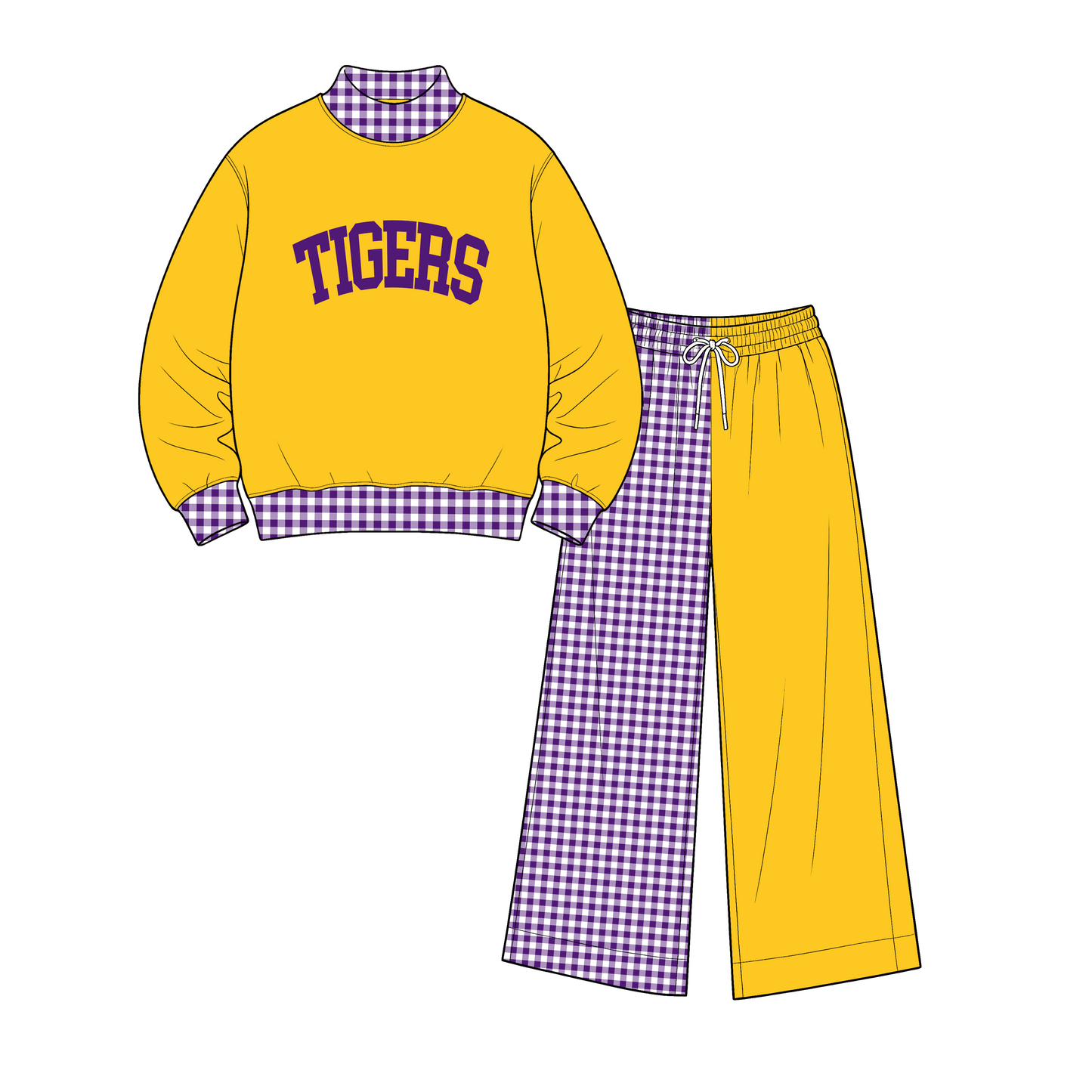 custom moq 5 mix size XY072904 Baby Kids Letter Printed Long Sleeve Tops Patchwork Pants Team Casual Outfit