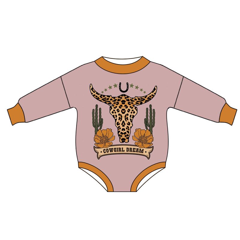 9.8 custom each style moq 5eta 4-6week catcus baby boys clothes cow head long sleeve rompers