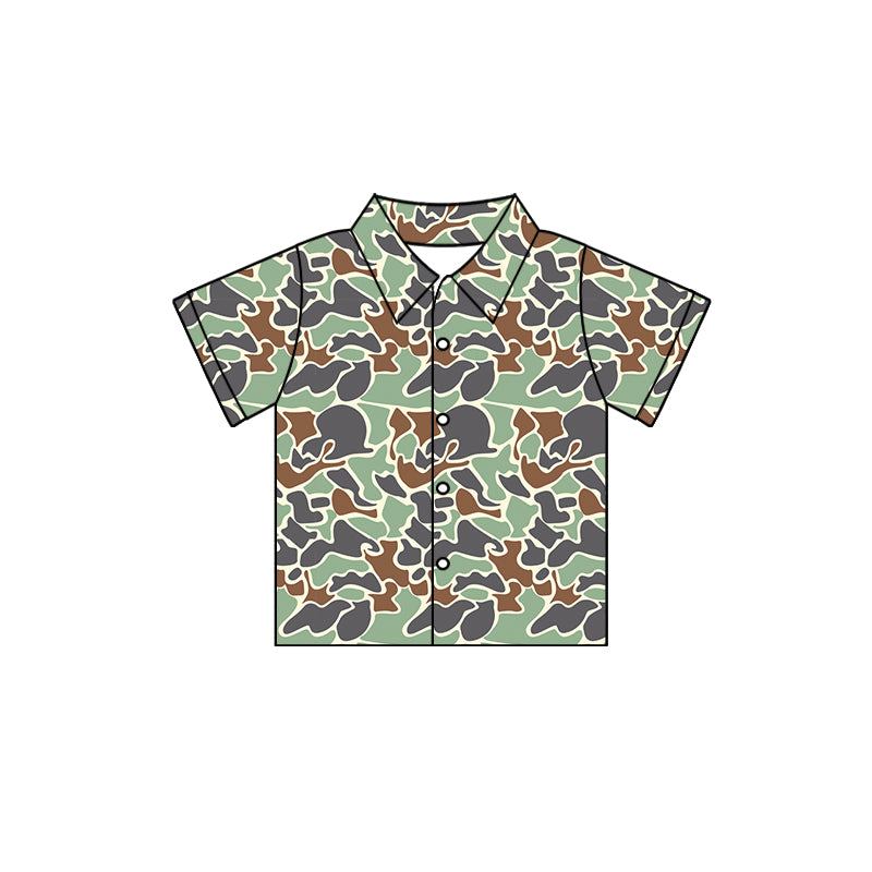 10.3 custom each style moq 5 eta 4-6week baby girls clothes camouflage short sleeve top