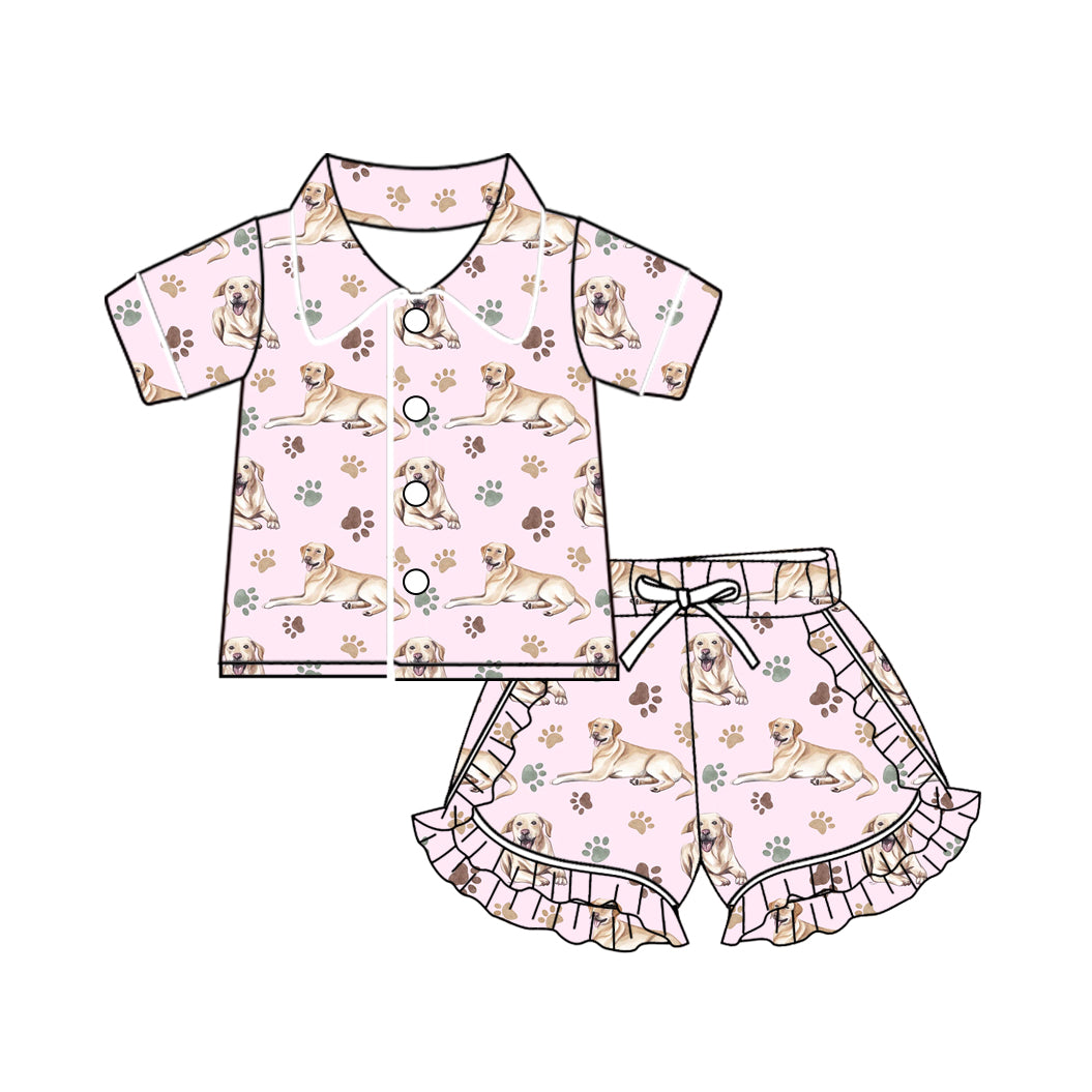 10.23 custom each style moq 5eta 4-6week baby kids clothes dog short sleeve shorts pajamas sets