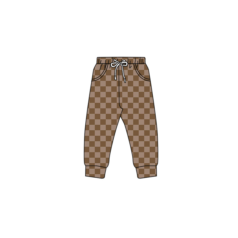 10.15 custom each style moq 5 eta 4-6week baby boys clothes plaid long pants