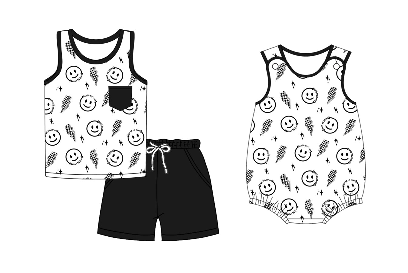2.15 custom each style moq 5eta 4-6week Sibling Sister smiley baby girl short sleeve shorts sets and romper match design