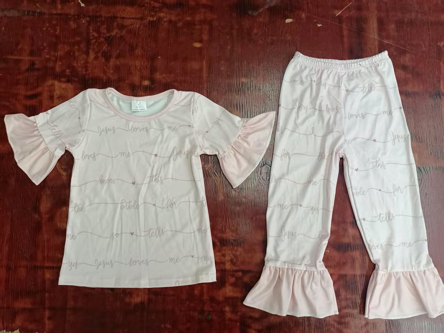 Custom moq 3 eta 6-7weeks baby girl clothes short sleeve pants suit