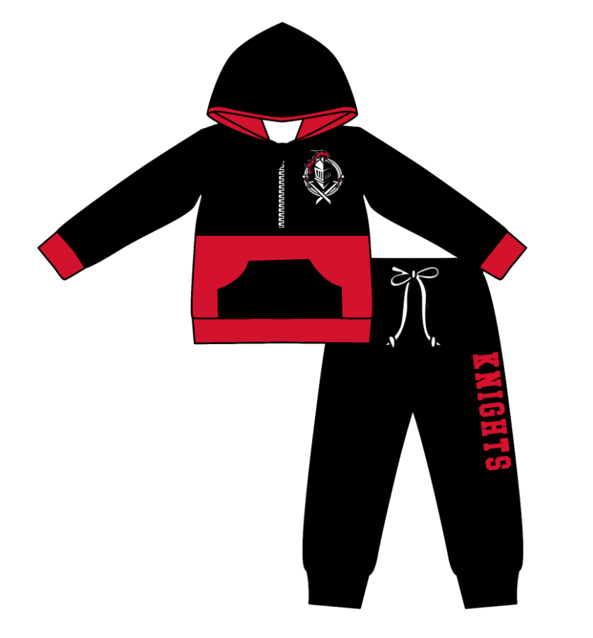 Custom moq 5 mix size eta 6-8weeks milk silk summer teams black baby boy clothes hooded long sleeve pants sets-25.10.24