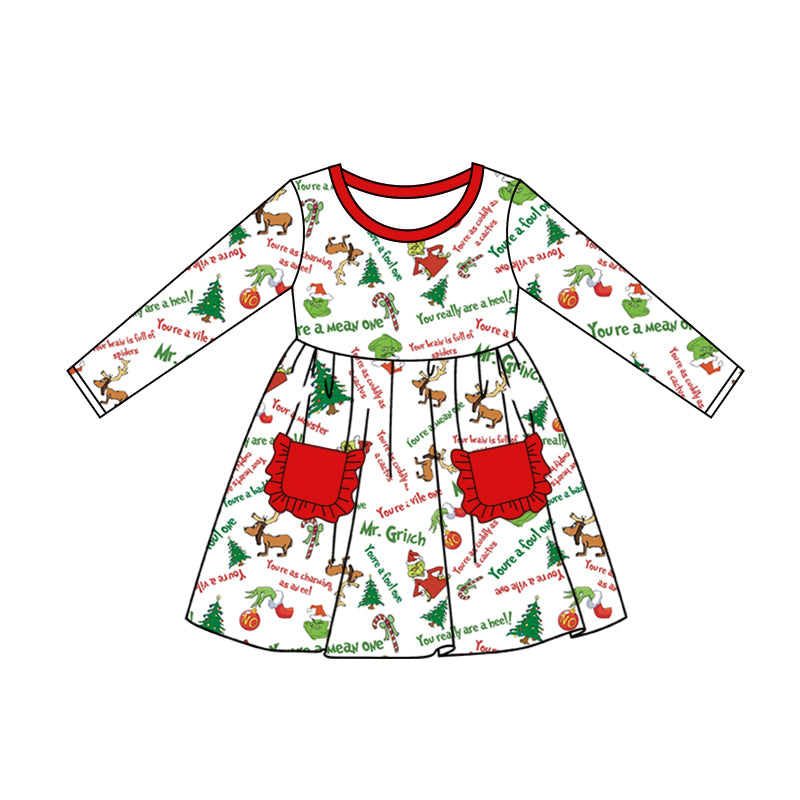 5.31 custom each style moq 5eta 4-6week Sibling Sister christmas trees baby girls outfits and dress and baby romper match family design