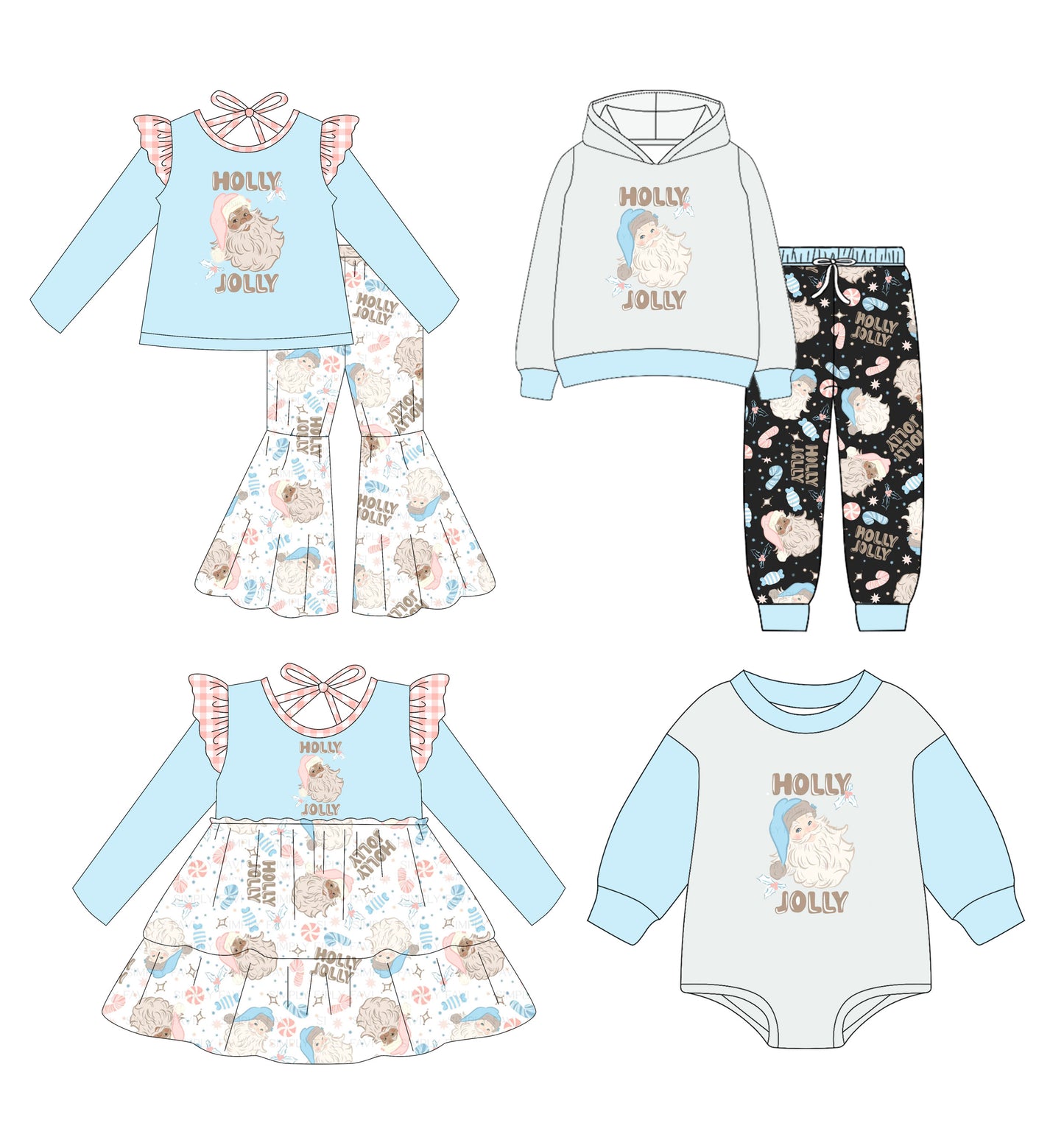 25.6.27 custom each style moq 5eta 4-6week Sibling Sisters Christmas baby girl long sleeve pants sets 1 and sets 2 and dress and rompers match family design