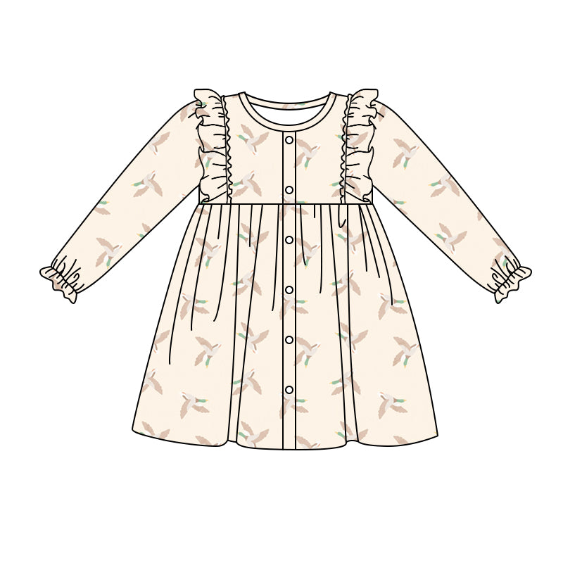 8.31 custom each style moq 5eta 4-6week baby girls clothes bow white long sleeve dress