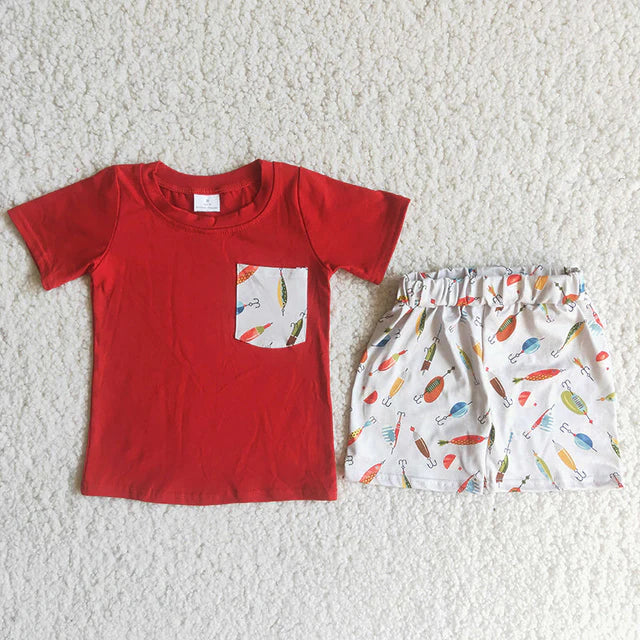 A13-12 Red fishingsoft boy soft set