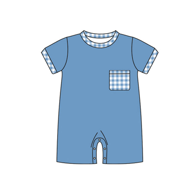 11.1 custom each style moq 5eta 4-6week Sibling Sister blue baby boys short sleeve sets and rompers match design