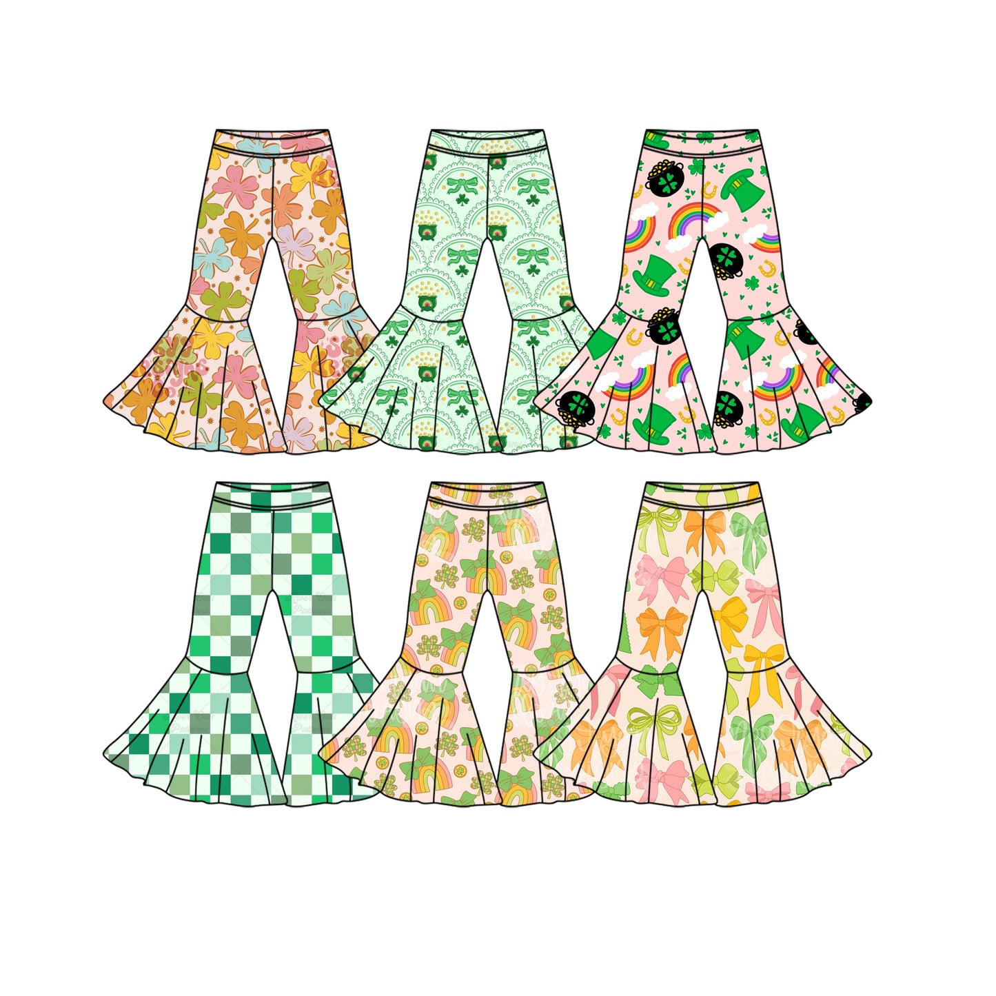 25.11.25 custom each style moq 5 eta 6-8week Sibling Sisters baby girls summer long pants 6 match family design
