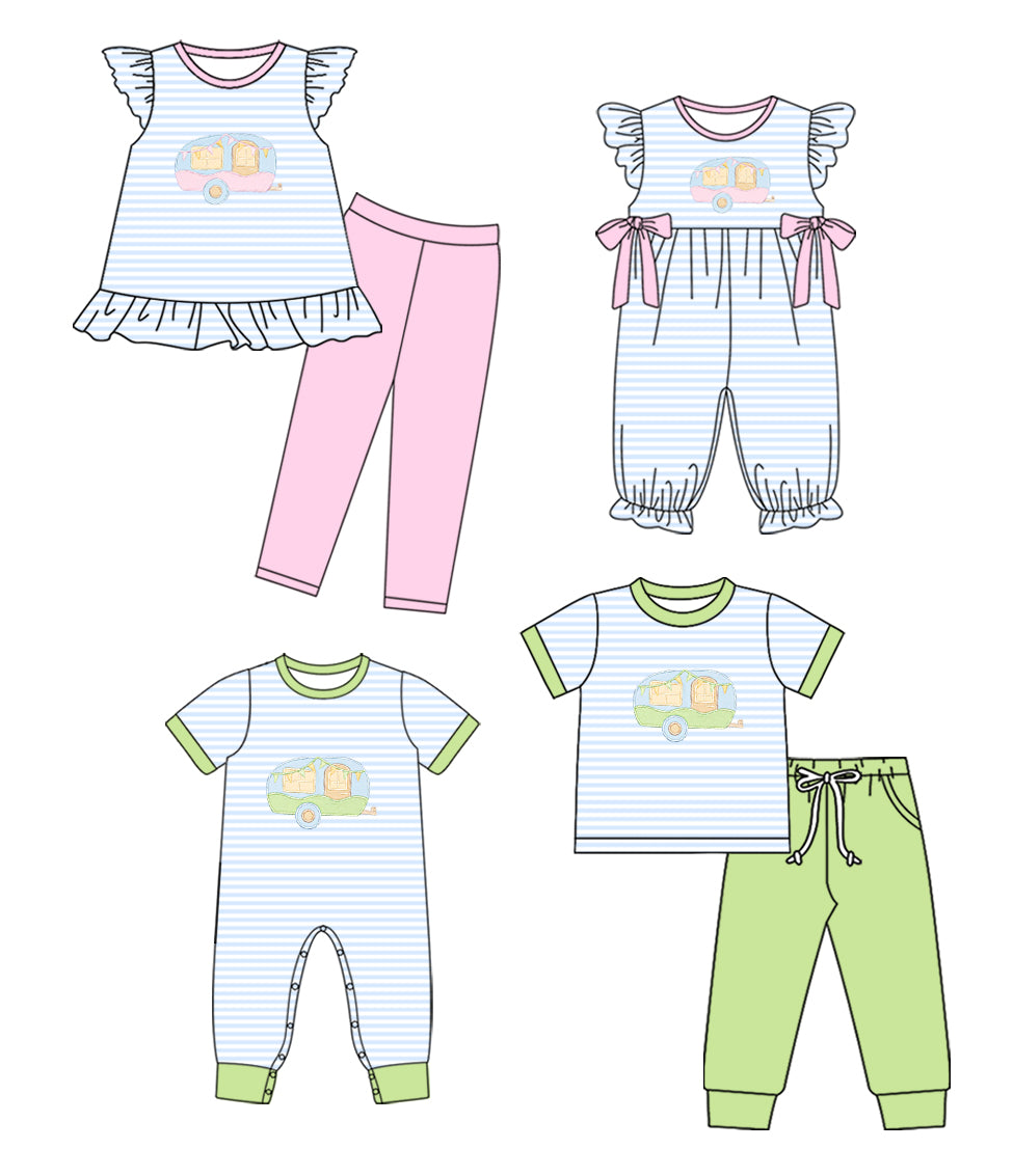25.11.15 custom each style moq 5 eta 6-8week Sibling Sisters baby girl short sleeve pants sets and rompers 2 match family design
