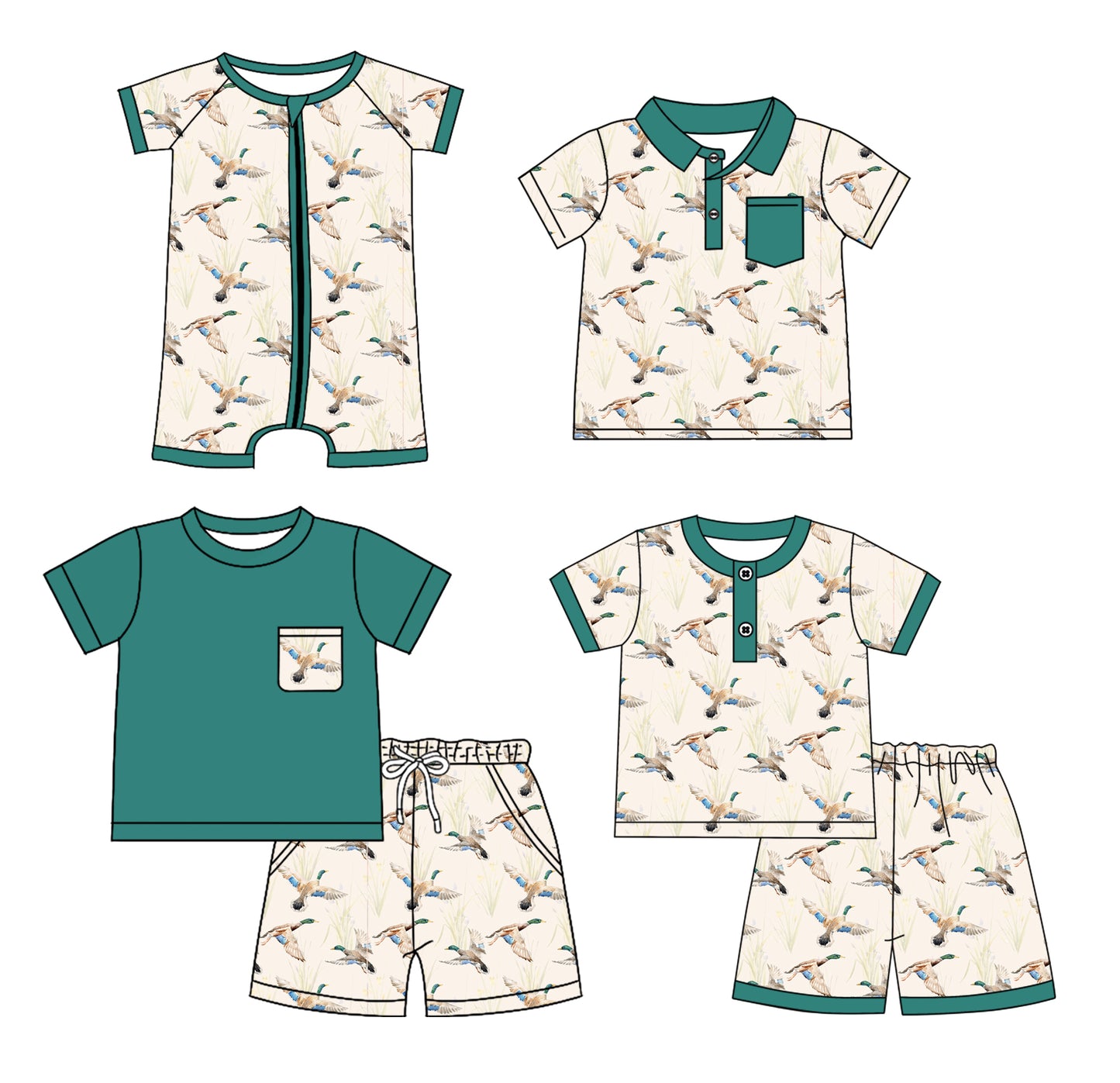 12.27 custom each style moq 5eta 4-6week Sibling Sister duck baby girl sets 1 and sets 2 and boy rompers and top match family design