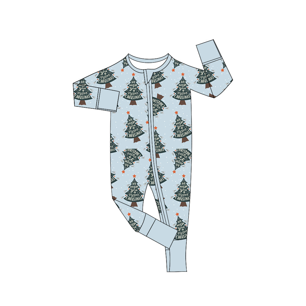 7.4 custom each style moq 5eta 4-6week Sibling Sister Christmas trees baby boys sets and rompers match family design