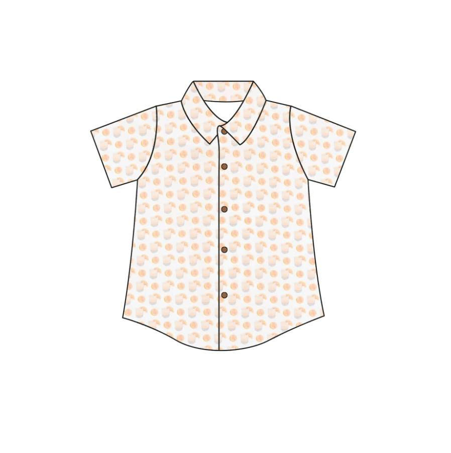 Custom moq 5 each style eta 6-7weeks baby boy clothes button short sleeve top-25.8.21