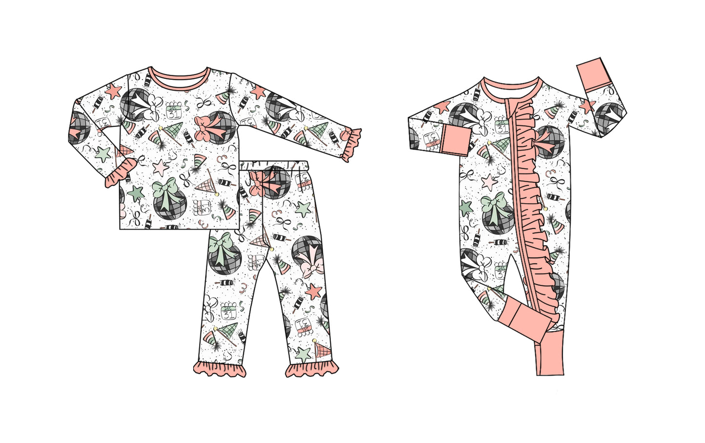 25.8.13 custom each style moq 5eta 4-6week Sibling Sister bow baby girl long sleeve pants sets and rompers match family design