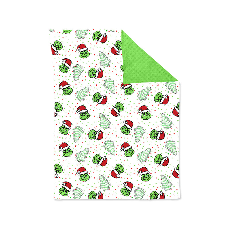 8.29 custom each style moq 5 eta 4-6week baby blanket kids Christmas green blanket design