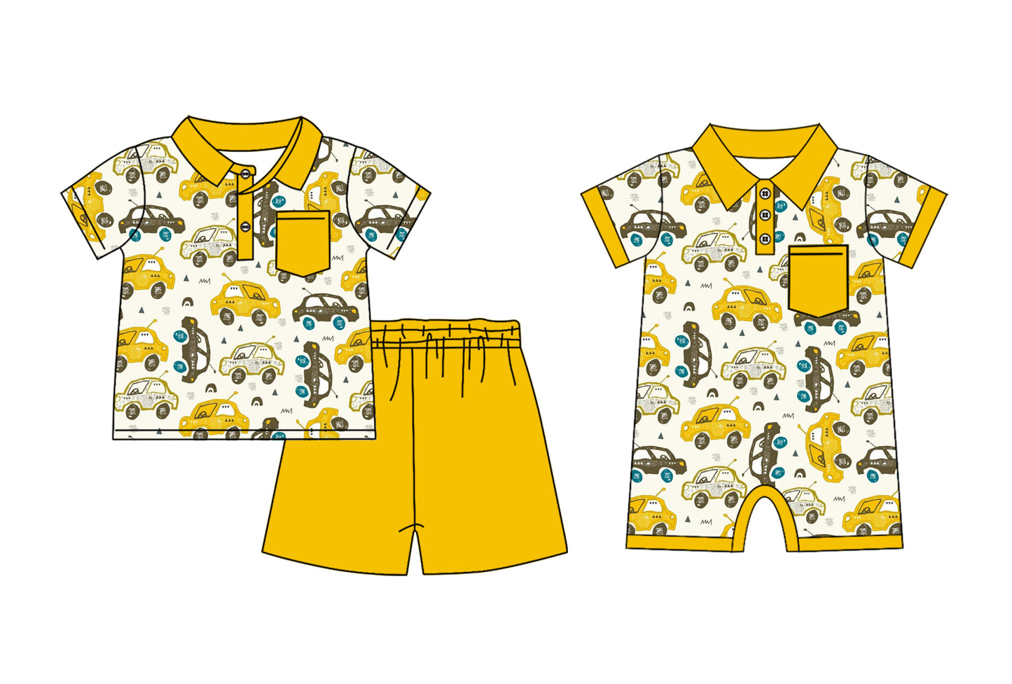 11.25 custom each style moq 5eta 4-6week Sibling Sister car baby boy short sleeve shorts sets and rompers match design