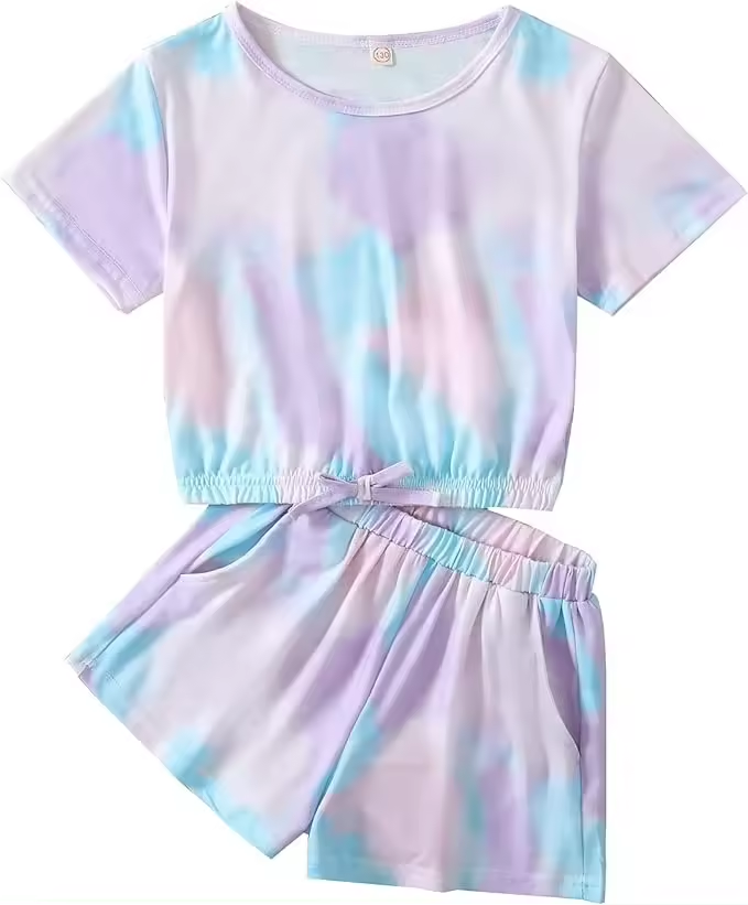 5.17custom each style moq 5eta 4-5week purple ink style short sleeves with shorts