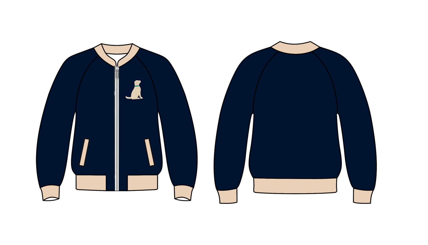9.7 custom each style moq 5 eta 4-6week baby boys clothes puppy navy blue zipper long sleeve top